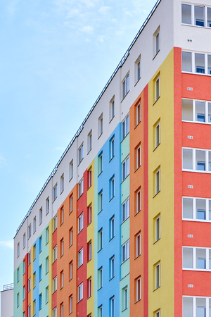multi-storey house in a young neighborhoodの写真素材
