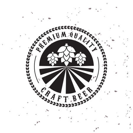 Vintage beer brewery Logo vector emblems, labels, badges, logos, icons. beer house with a white backgroundのイラスト素材