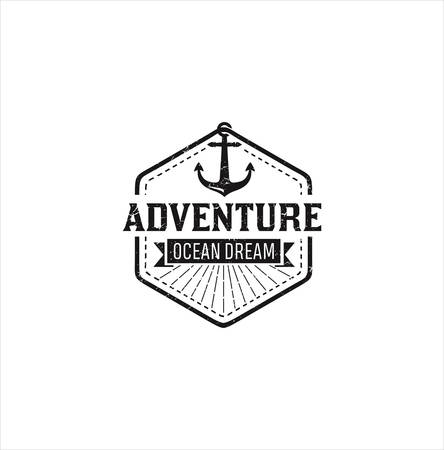 Nautical Logos, Badges And Labels Royalty Free Cliparts, Vectors, And Stock Illustration . Vintage Nautical Logoのイラスト素材