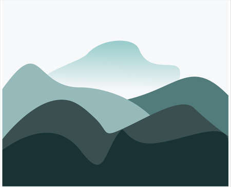 Gradient mountains landscape background Vector design illustrationのイラスト素材