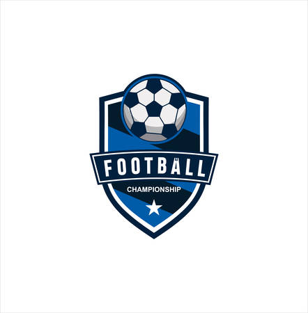 Soccer Logo Design . Football Logo Badge Design Vector Illustration Stock . football championship logoのイラスト素材