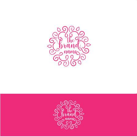 Abstract circle flower Ornament Beauty Fashion boutique salon logo icon design templateのイラスト素材