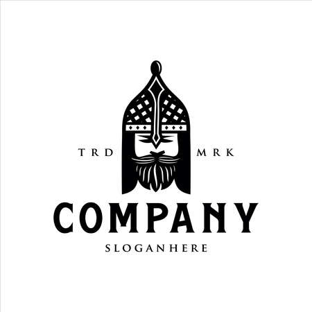 Persian King Logo design vector black silhouetteのイラスト素材