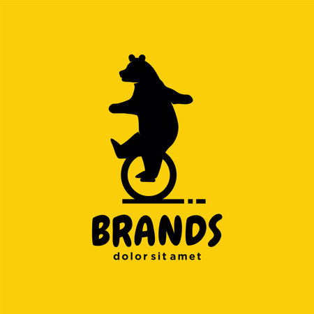 circus bear logo design vector graphic symbol icon sign illustration creative ideaのイラスト素材