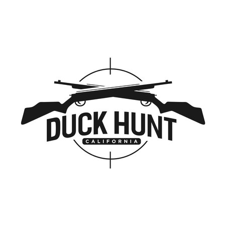 Hunting club logo design template Vector illustrationのイラスト素材