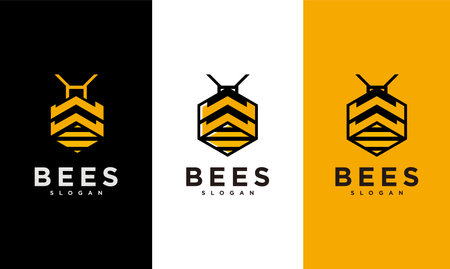 Bee Logo Design Vector, Emblem, Design Concept, Creative Symbol, Iconのイラスト素材