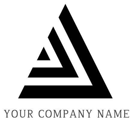 Triangle in black and white colors. Design element for corporate identity. Vector illustrationの写真素材