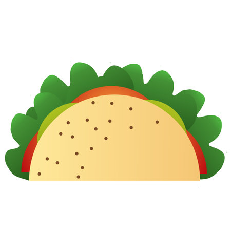 Taco icon. Flat illustration of taco vector icon for web designの写真素材