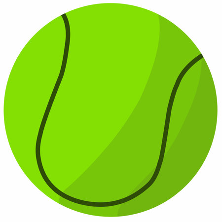 Tennis ball icon. Vector illustration of a tennis ball isolated on white background.の写真素材
