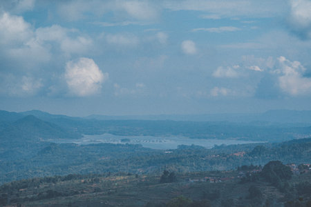 a view of a village captured from above