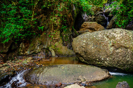 Waterfall in deep forest at Phu Soi Dao National Park, Thailand