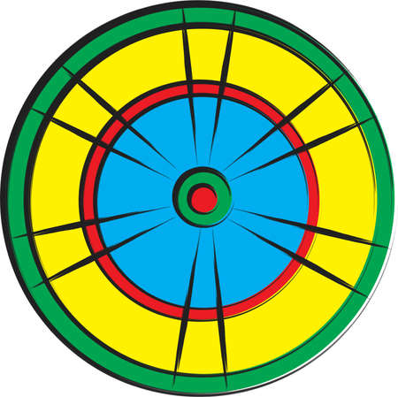 illustration with a game of dartsのイラスト素材
