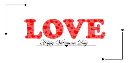 The word love in pale pink, with capital letters on whiteのイラスト素材