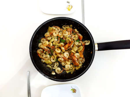 Shrimp cookingの写真素材