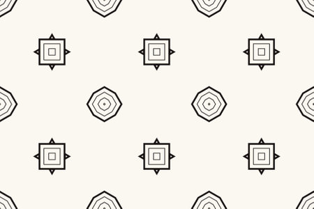 Geometric seamless textile pattern 3d illustratedの写真素材