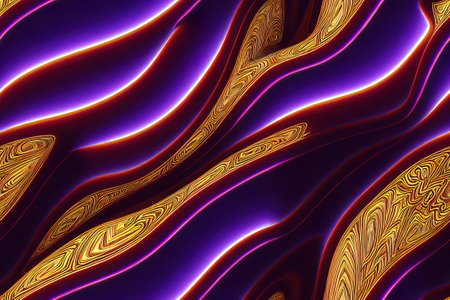 Neon themed seamless textile pattern 3d illustratedの写真素材