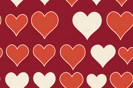 White red hearts seamless textile pattern 3d illustratedの写真素材