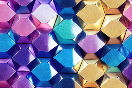 Glassy geometric seamless pattern 3d illustratedの写真素材