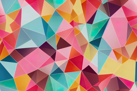Glassy geometric seamless pattern 3d illustratedの写真素材