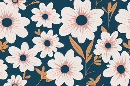 Flower seamless textile pattern 3d illustratedの写真素材