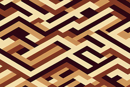 Geometric seamless textile pattern 3d illustratedの写真素材
