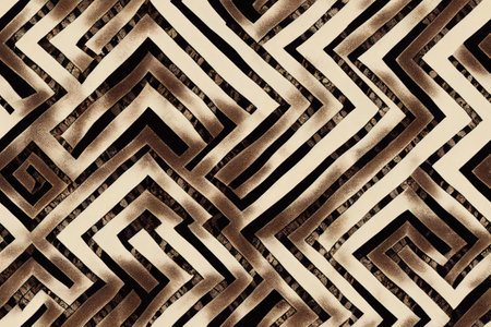 Geometric seamless textile pattern 3d illustratedの写真素材