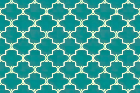 Geometric seamless textile pattern 3d illustratedの写真素材