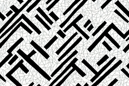 Geometric seamless textile pattern 3d illustratedの写真素材