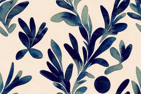Traditional Korean watercolor seamless design 3d illustratedの写真素材