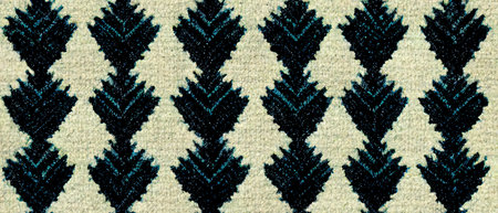 Colorful knitted textile pattern design 3d illustrated