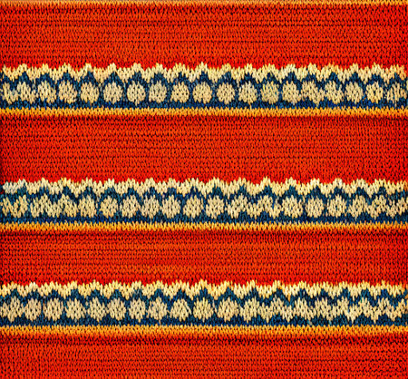 Colored striped knitted fabric design with pattern 3d illustratedの写真素材