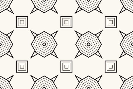 Geometric seamless textile pattern 3d illustratedの写真素材