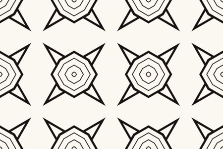Geometric seamless textile pattern 3d illustratedの写真素材