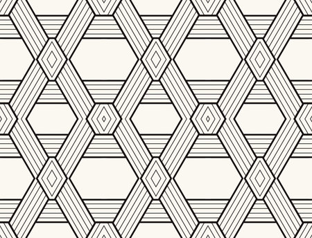 Geometric seamless textile pattern 3d illustratedの写真素材