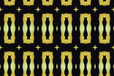 Geometric seamless textile pattern 3d illustratedの写真素材