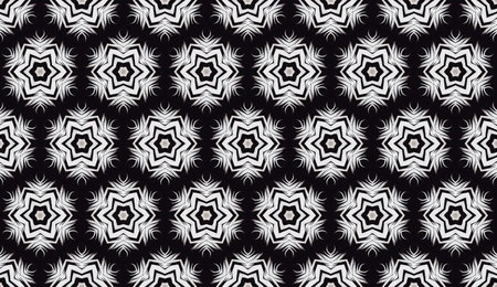 Geometric seamless textile pattern 3d illustratedの写真素材