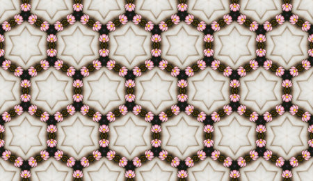 Geometric seamless textile pattern 3d illustratedの写真素材