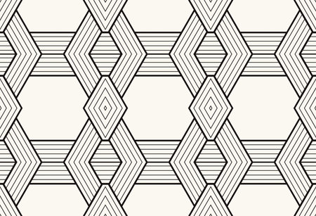 Geometric seamless textile pattern 3d illustratedの写真素材