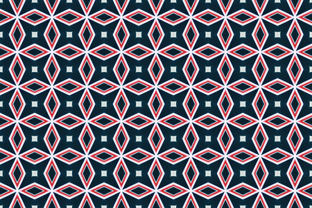 Geometric seamless textile pattern 3d illustratedの写真素材