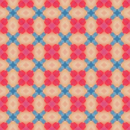 Geometric seamless textile pattern 3d illustratedの写真素材