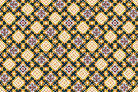 Geometric seamless textile pattern 3d illustratedの写真素材