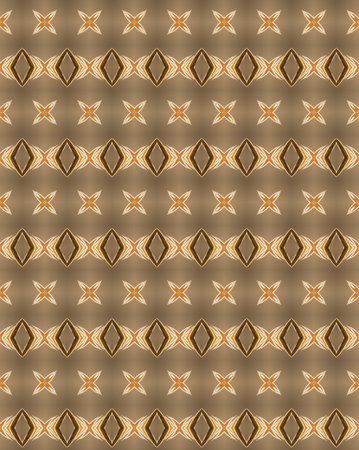 Geometric seamless textile pattern 3d illustratedの写真素材