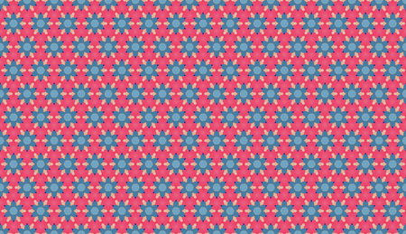 Geometric seamless textile pattern 3d illustratedの写真素材