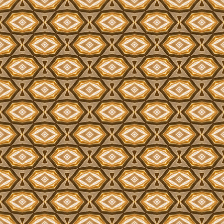 Geometric seamless textile pattern 3d illustratedの写真素材