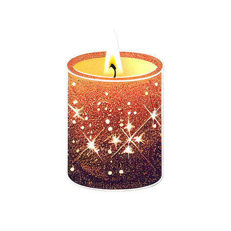 Cartoon lit candle icon logo 3d illustratedの写真素材