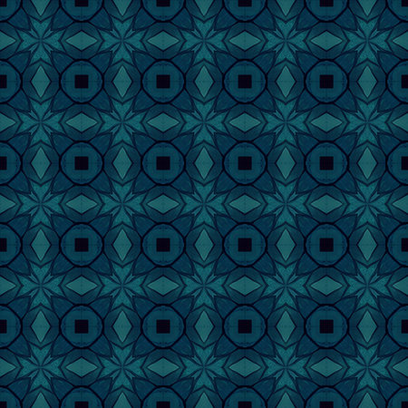 Geometric seamless textile pattern 3d illustratedの写真素材