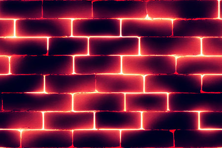 Neon light wall seamless textile pattern 3d illustratedの写真素材