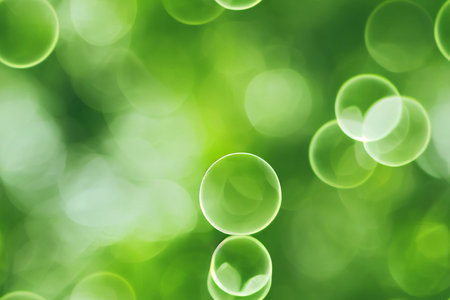Green bubbles seamless textile pattern 3d illustratedの写真素材