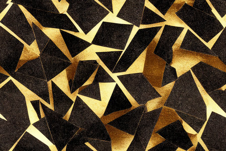 Cracked Metallic seamless textile pattern 3d illustratedの写真素材