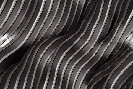 Metallic seamless textile pattern 3d illustratedの写真素材